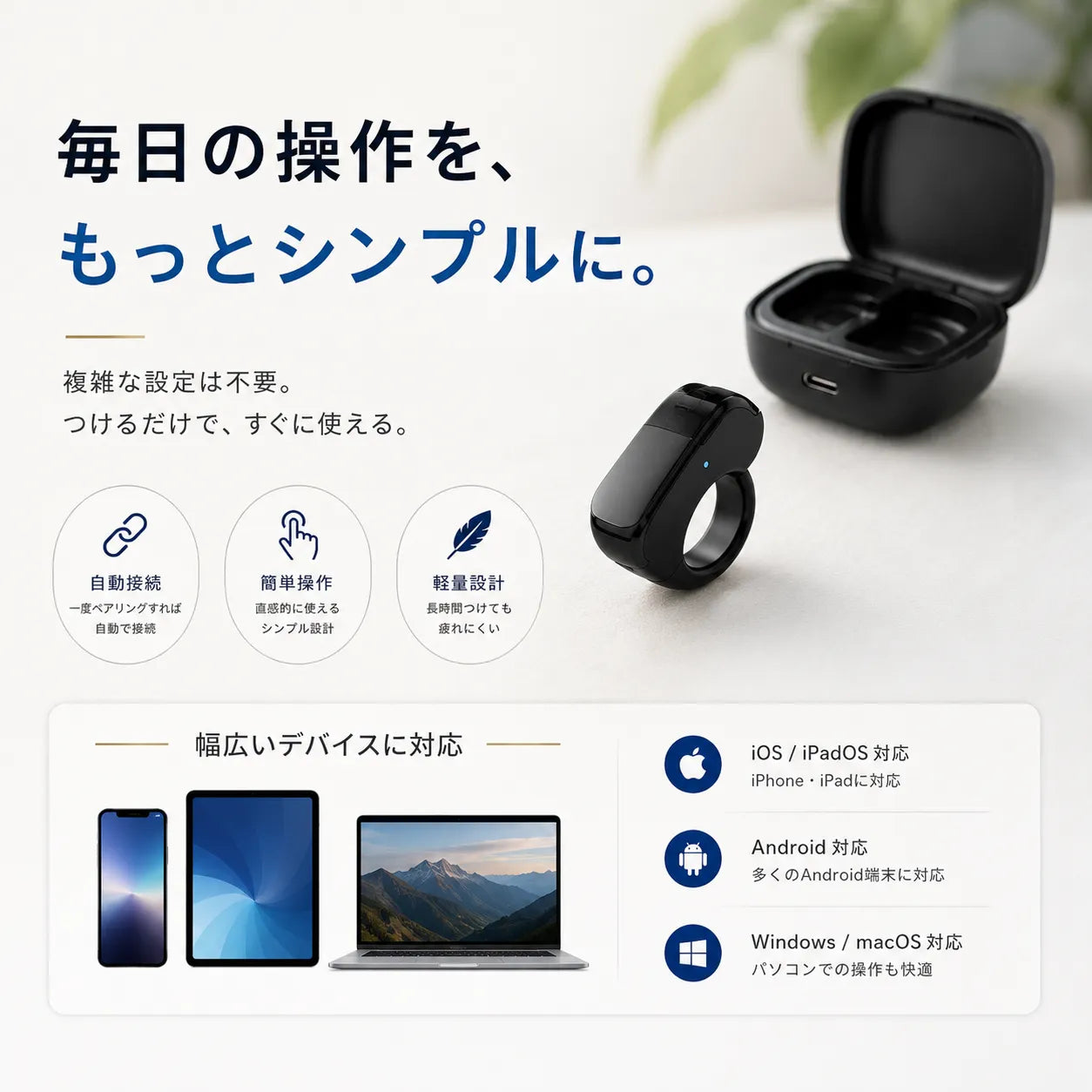 Smart Ring Mouse™  指にはめる次世代マウス