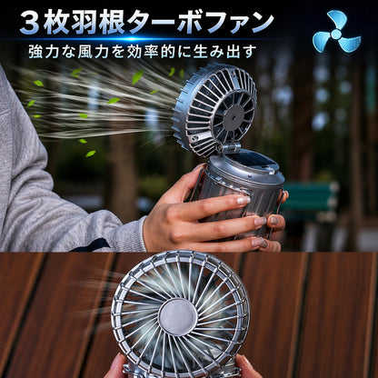 ソーラー充電ファン付きランプ bluetooth PowerGlow™