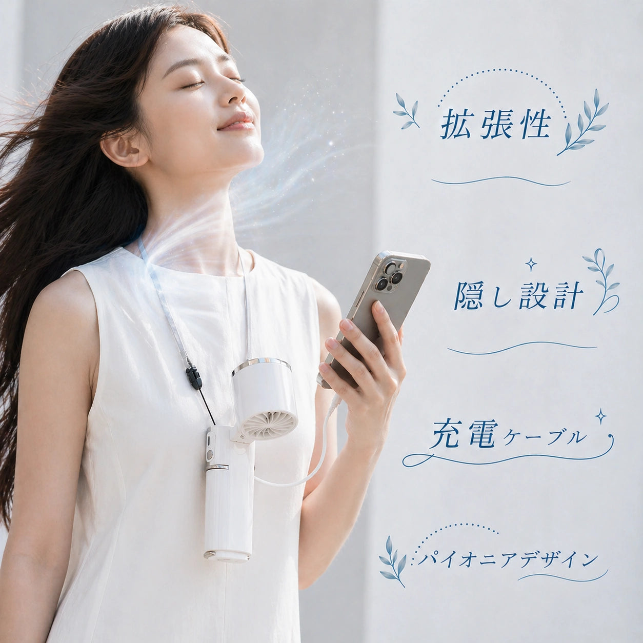 CoolFlow™ 充電式　冷却プレートハンディファン
