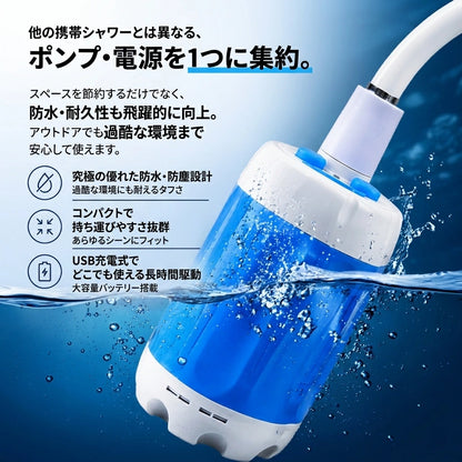 持ち運べるポータブルシャワー AquaSpritz